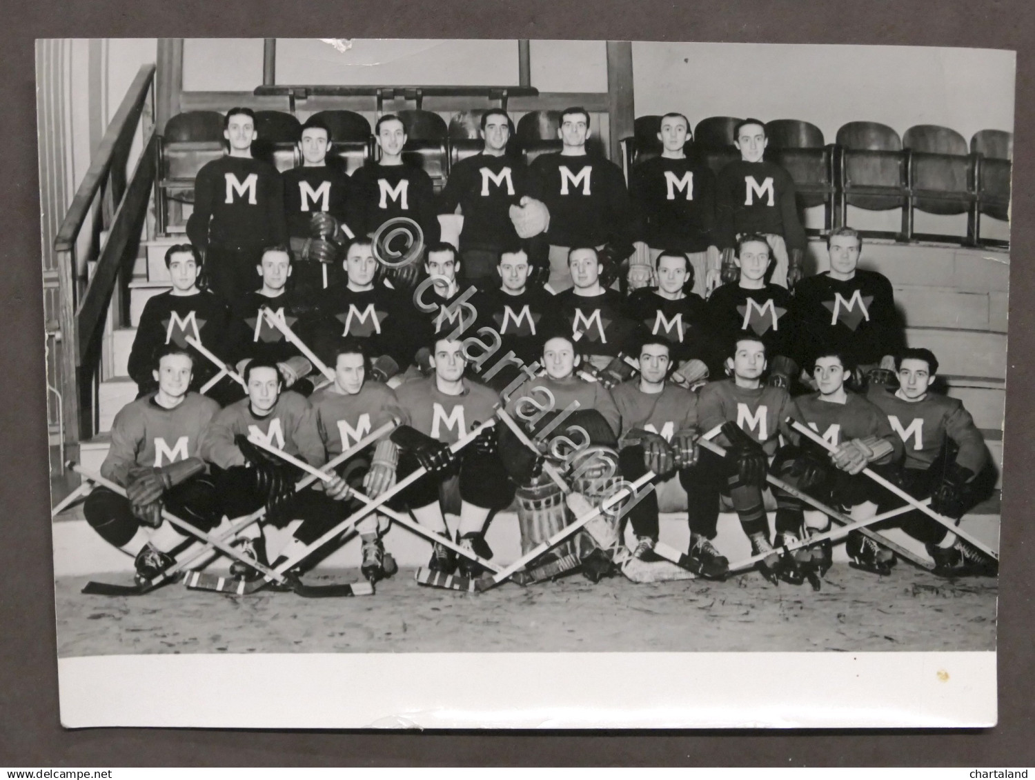 Hockey Su Ghiaccio - Fotografia Squadra Hockey Club Milano - 1960 Ca. RARA - Altri & Non Classificati