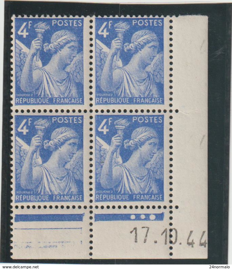 N°656  Bloc De 4 Coin Daté ** - 1939-44 Iris