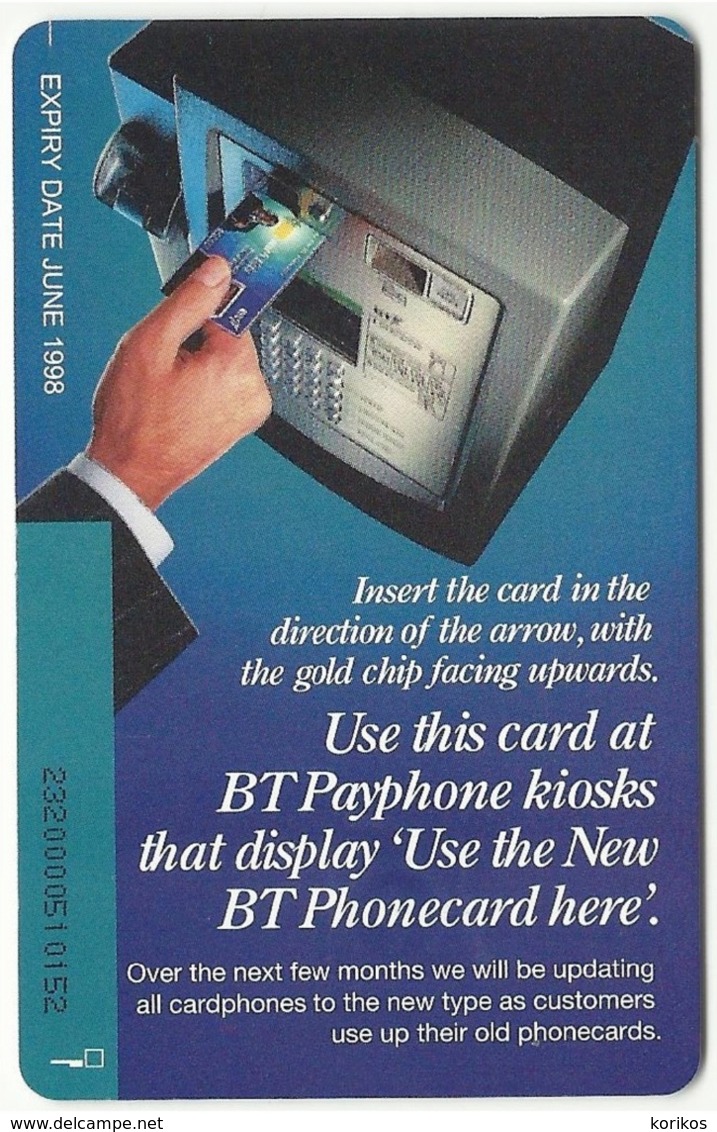 BT PHONECARD – “NEW BT PHONECARD - WITH THIS” – BLUE – 1998 – USED – GREAT BRITAIN - UK - Otros & Sin Clasificación