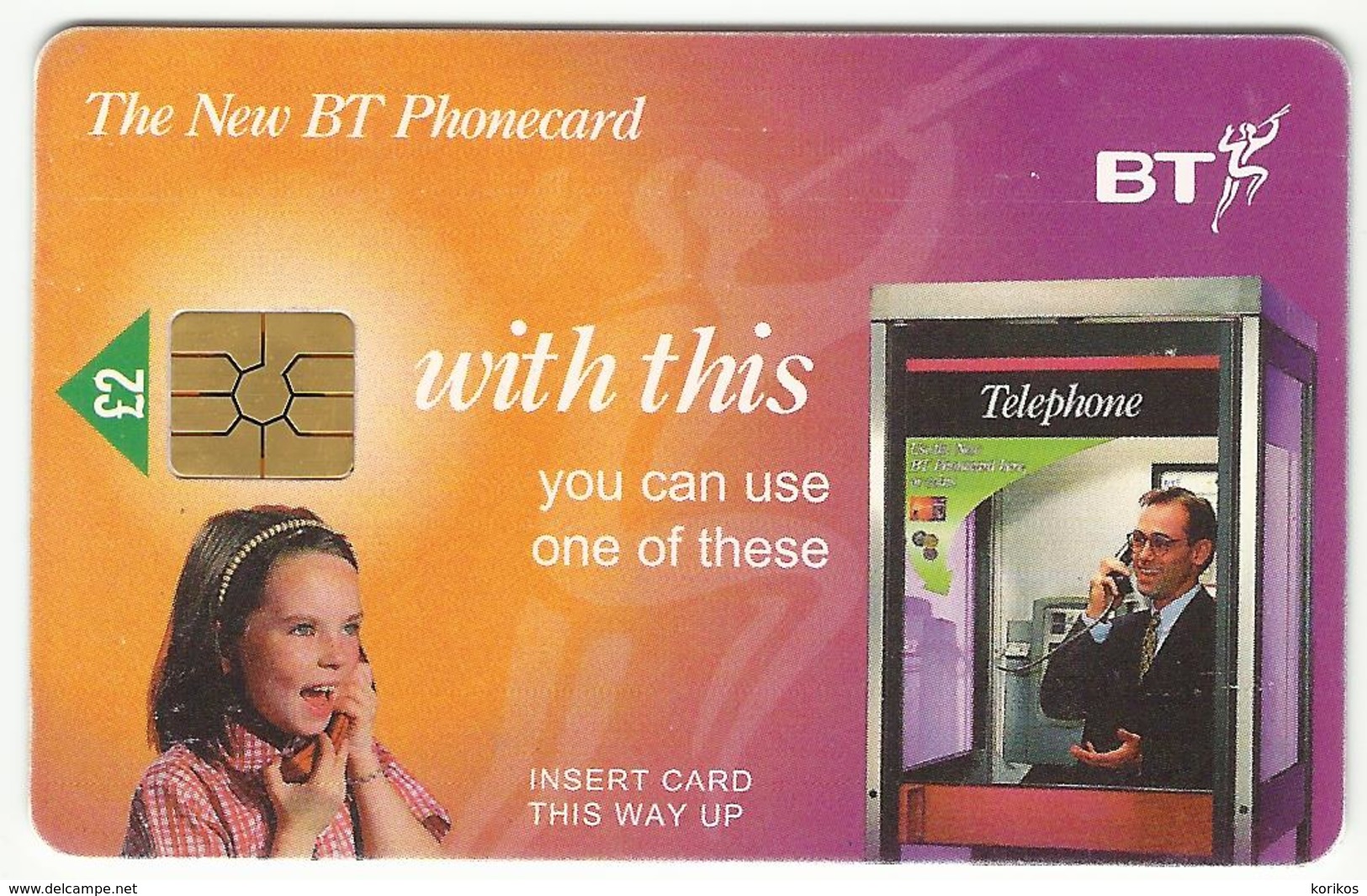 BT PHONECARD – “NEW BT PHONECARD - WITH THIS” – ORANGE – 1998 – GREAT BRITAIN - UK - USED - Andere & Zonder Classificatie