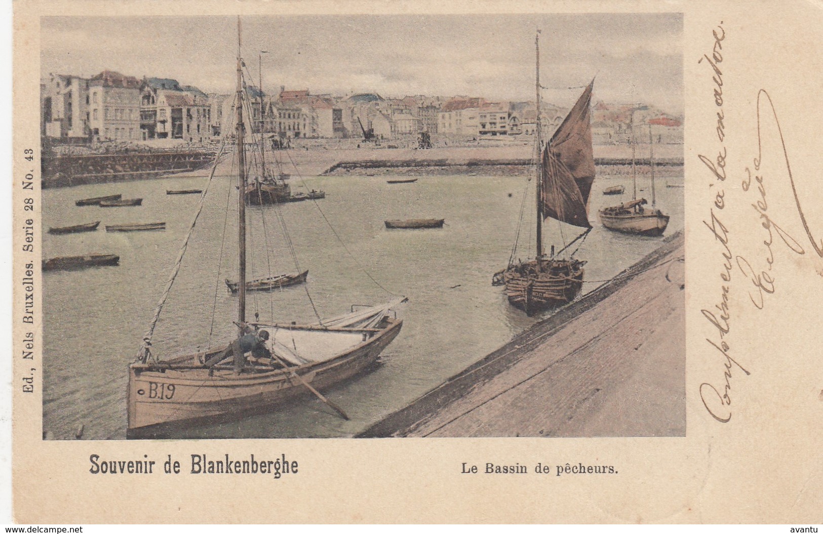 BLANKENBERGE / VISSERSHAVEN  / VISSERSBOOT  B.19 /  1900  PRECURSEUR - Blankenberge