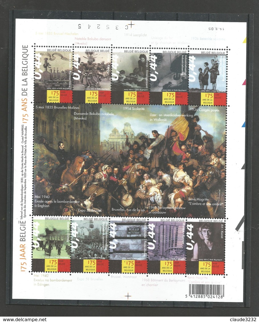 3.Belgique : timbres neufs**