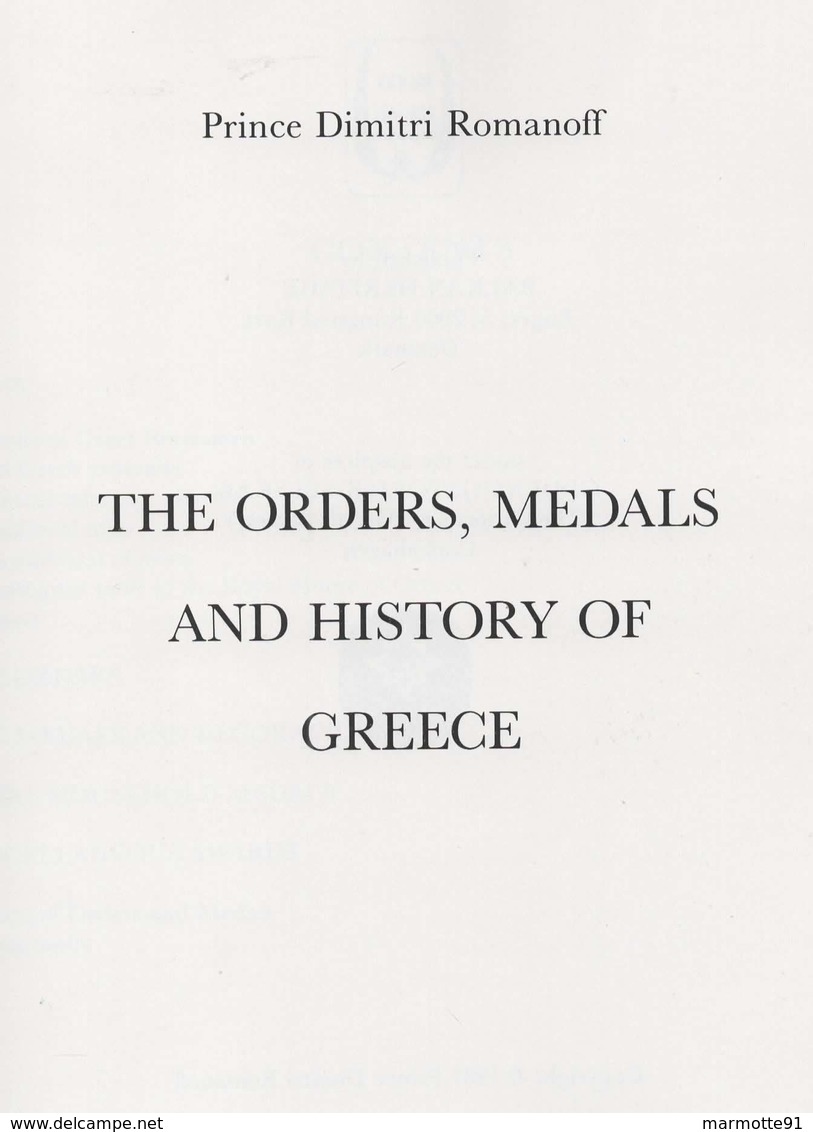 THE ORDERS MEDALS AND HISTORY OF GREECE  MEDAILLE DECORATION ORDRE GREC GRECE - Autres & Non Classés