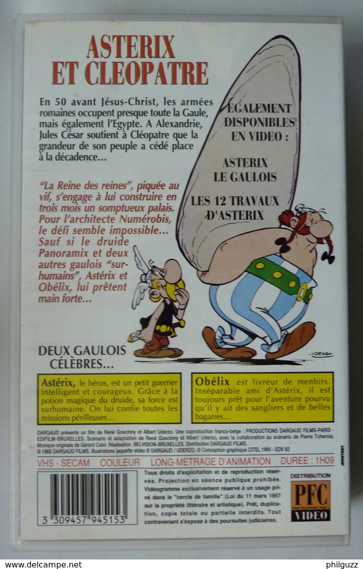 VHS ASTERIX ET CLEOPATRE CITEL VIDEO - UDERZO (voir Photo) - Cartoni Animati