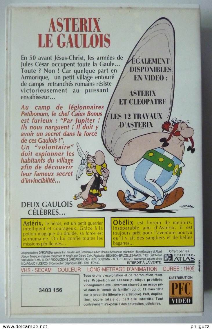 VHS ASTERIX LE GAULOIS CITEL VIDEO - UDERZO (voir Photo) - Cartoni Animati