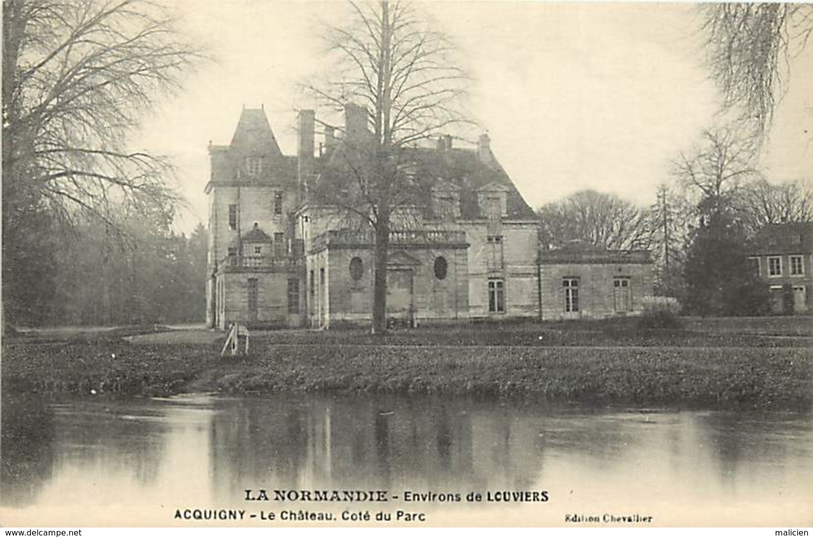 - Eure -ref-B71- Acquigny -  Le Chateau - Côté Du Parc - Chateaux - Carte Bon Etat - - Acquigny