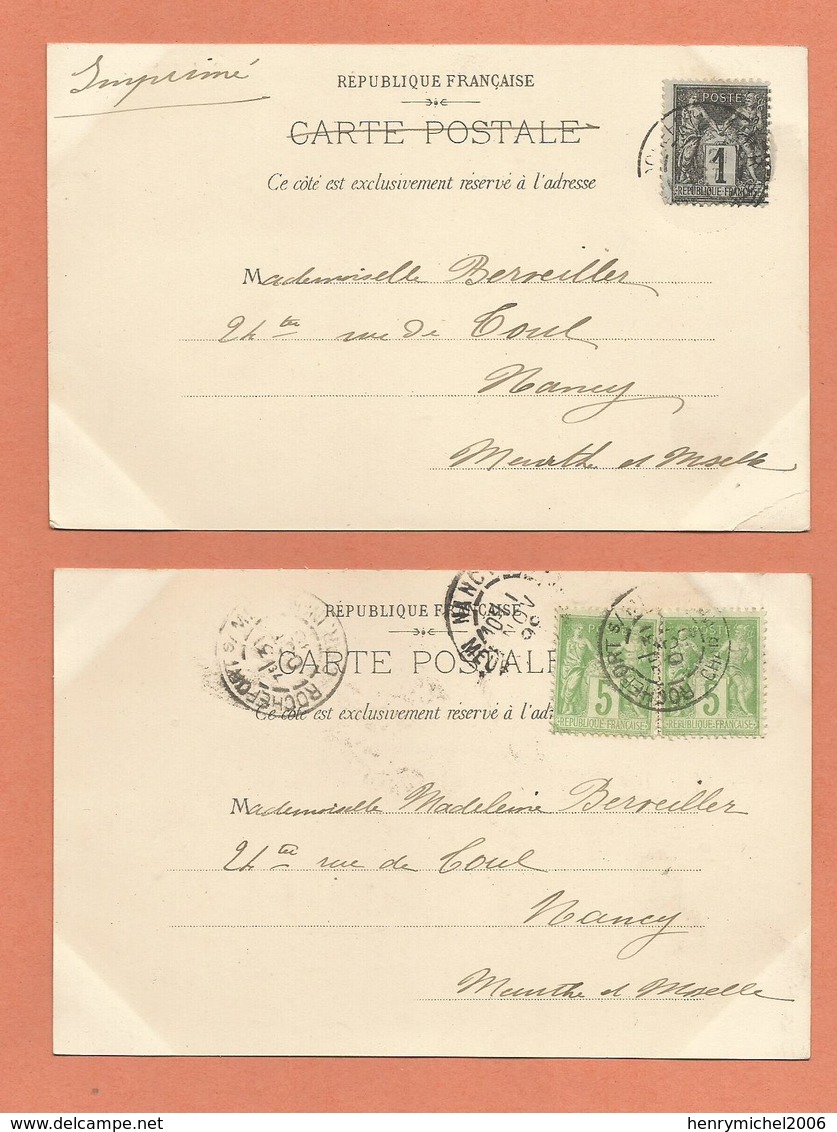 17 Rochefort    Lot 2 Cpa Cachet  1899 - 1877-1920: Semi-moderne Periode