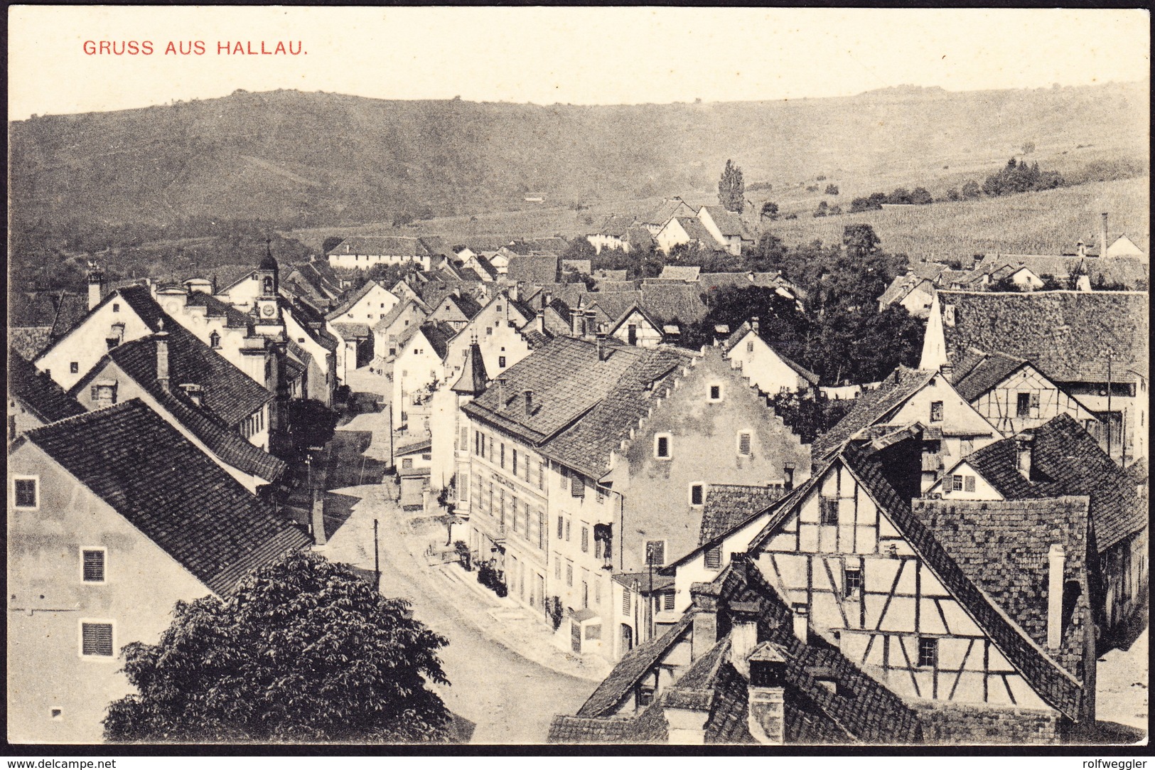 1920 Gelaufene Karte, Gruss Aus Hallau - Hallau