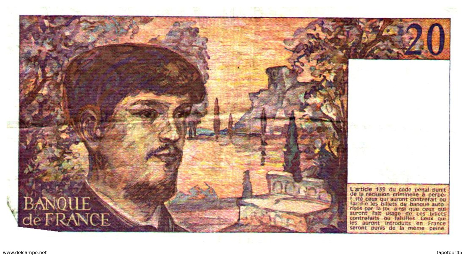 Billet > France > 20  Francs 1984 - 20 F 1980-1997 ''Debussy''