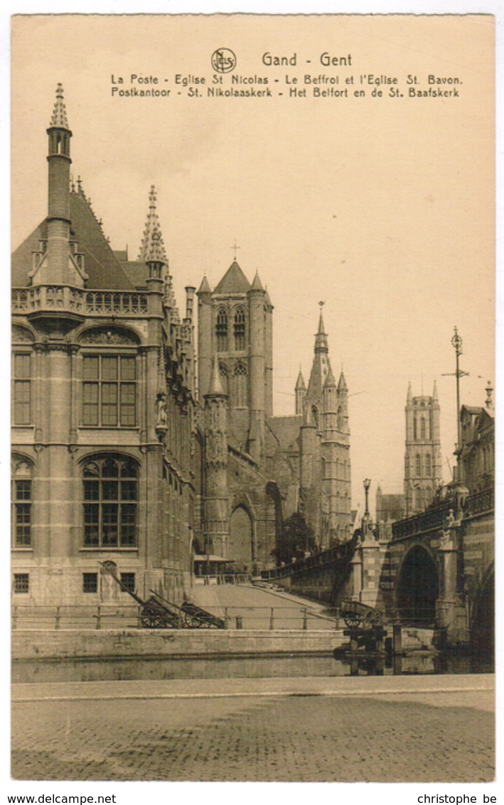 Gent, Postkantoor, St Nikolaaskerk, Het Belfort En De St Baafskerk (pk67342) - Gent