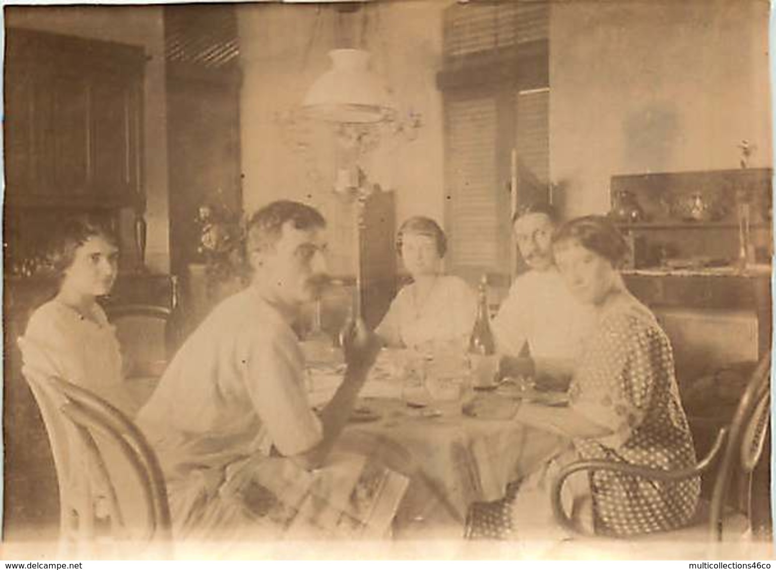 160320A - 97 GUYANE SAINT LAURENT DU MARONI - PHOTO 1912 Repas Intérieur De Maison - Saint Laurent Du Maroni