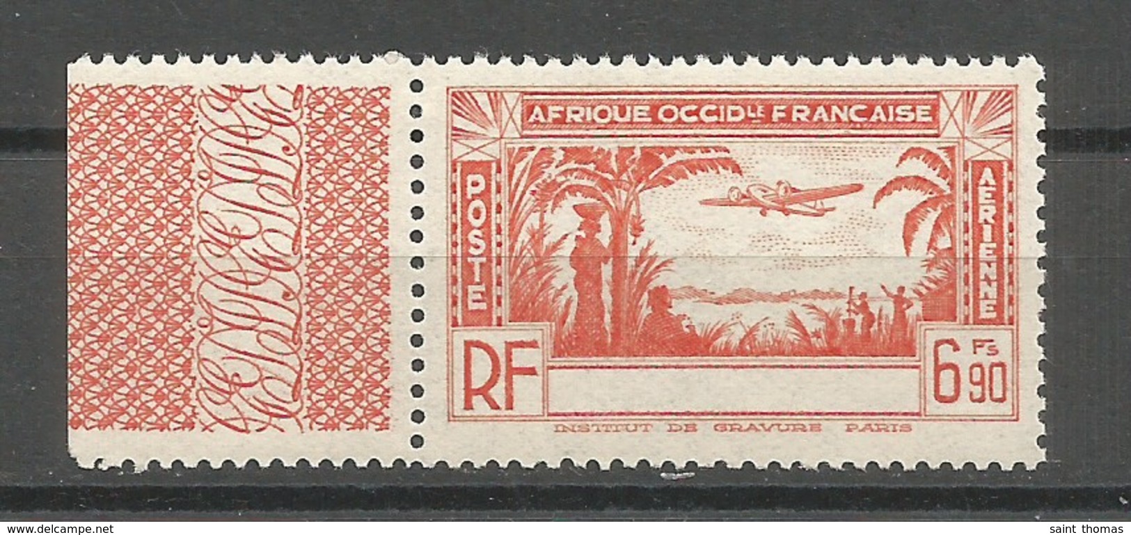 Côte D'Ivoire Ivory Coast France Colonies Yvert PA5a Erreur, Sans Nom Du Pays MNH / ** 1940 Poste Aérienne - Ungebraucht