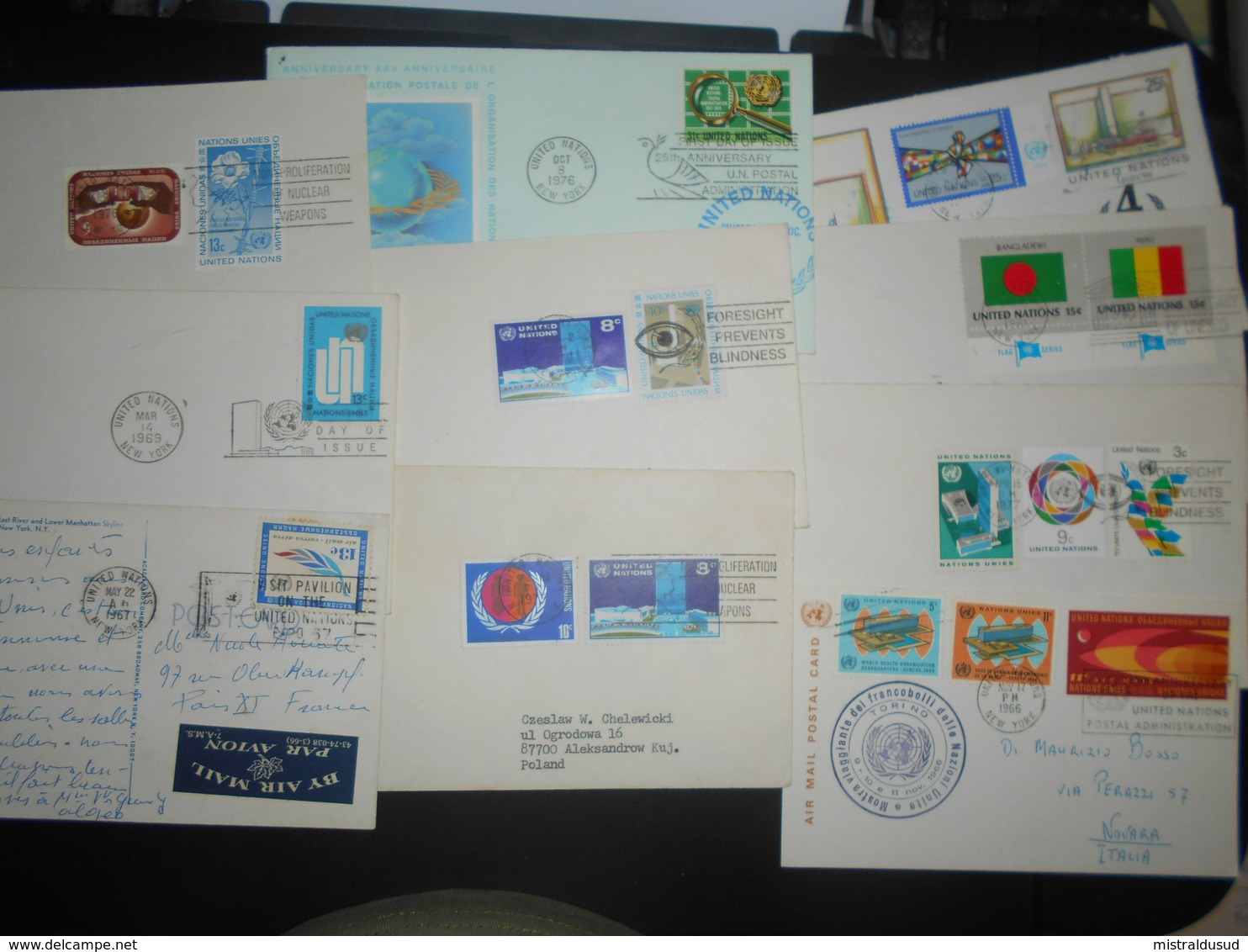 Etats-unis Entiers Postaux , United Nations, Lot De 10 Doçuments - Other & Unclassified