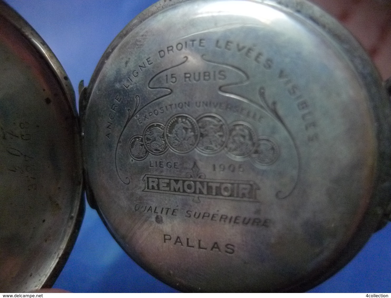 Antique PALLAS Silver Pocket Watch 15 Rubis 1905 Remontoir J&F James Fenton Lion - Montres Anciennes