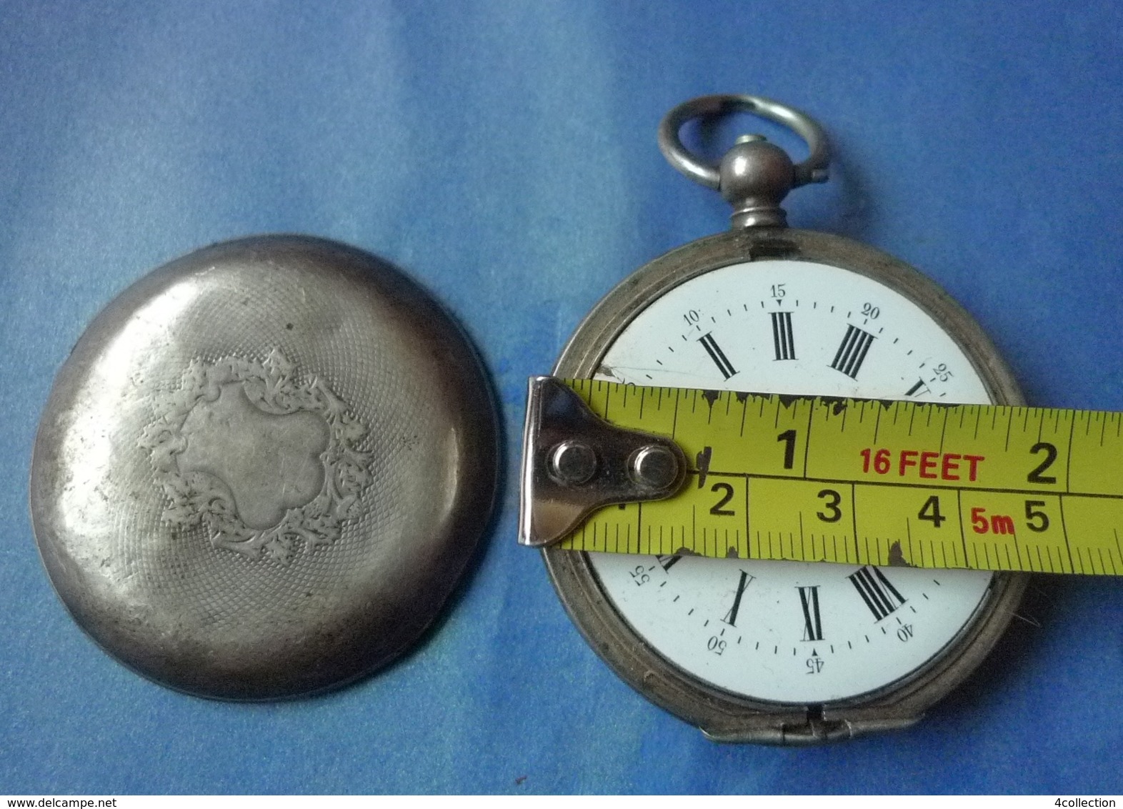 Antique Georges Favre Jacot Locle Argent Silver Pocket Watch 15 Rubis Ligne Droite - Montres Anciennes