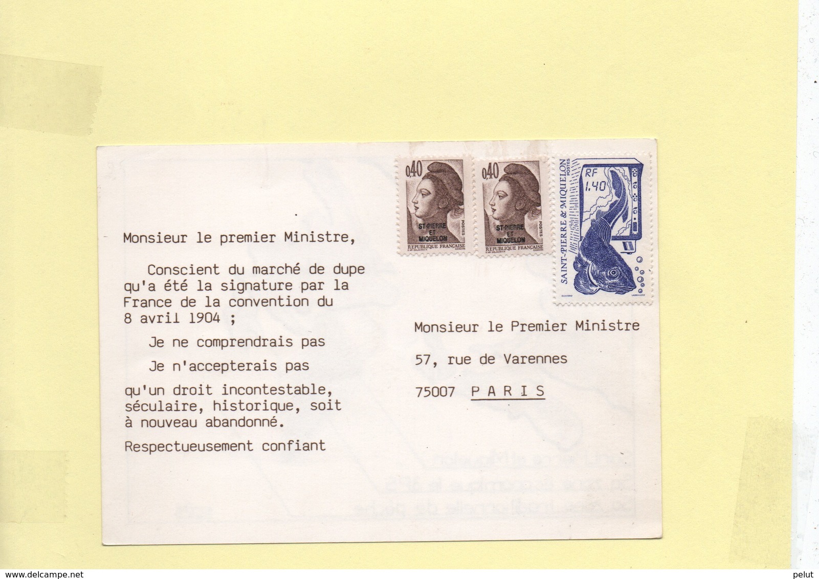 Carte Postale Contestation Contre Décision De La France - Lettres & Documents