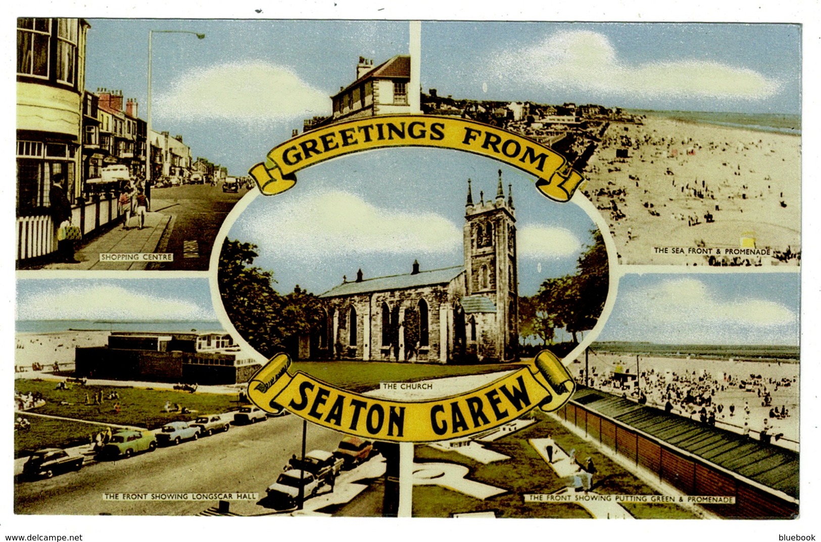 Ref 1347 - 1966 Multiview Postcard - Seaton Carew - Good Slogan For Hartlepool Durham - Andere & Zonder Classificatie
