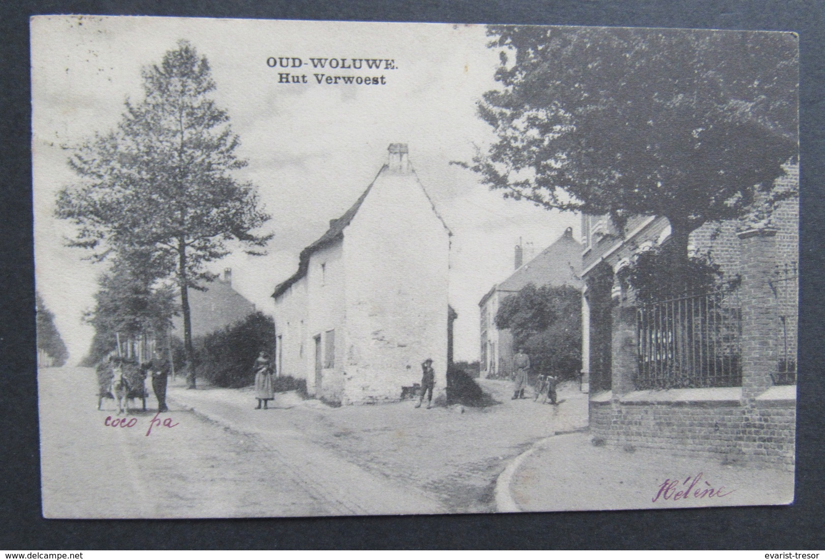 Carte Postale Oud - Woluwe Hut Verwoest 1907 - St-Pieters-Woluwe - Woluwe-St-Pierre