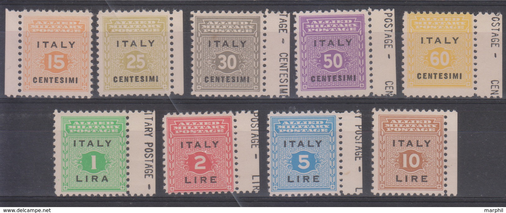 Italia 1943 Occup. Anglo-Americana Sicilia SaN°1-9 Cpl 9v MNH/** Vedere Scansione - Occ. Anglo-américaine: Sicile