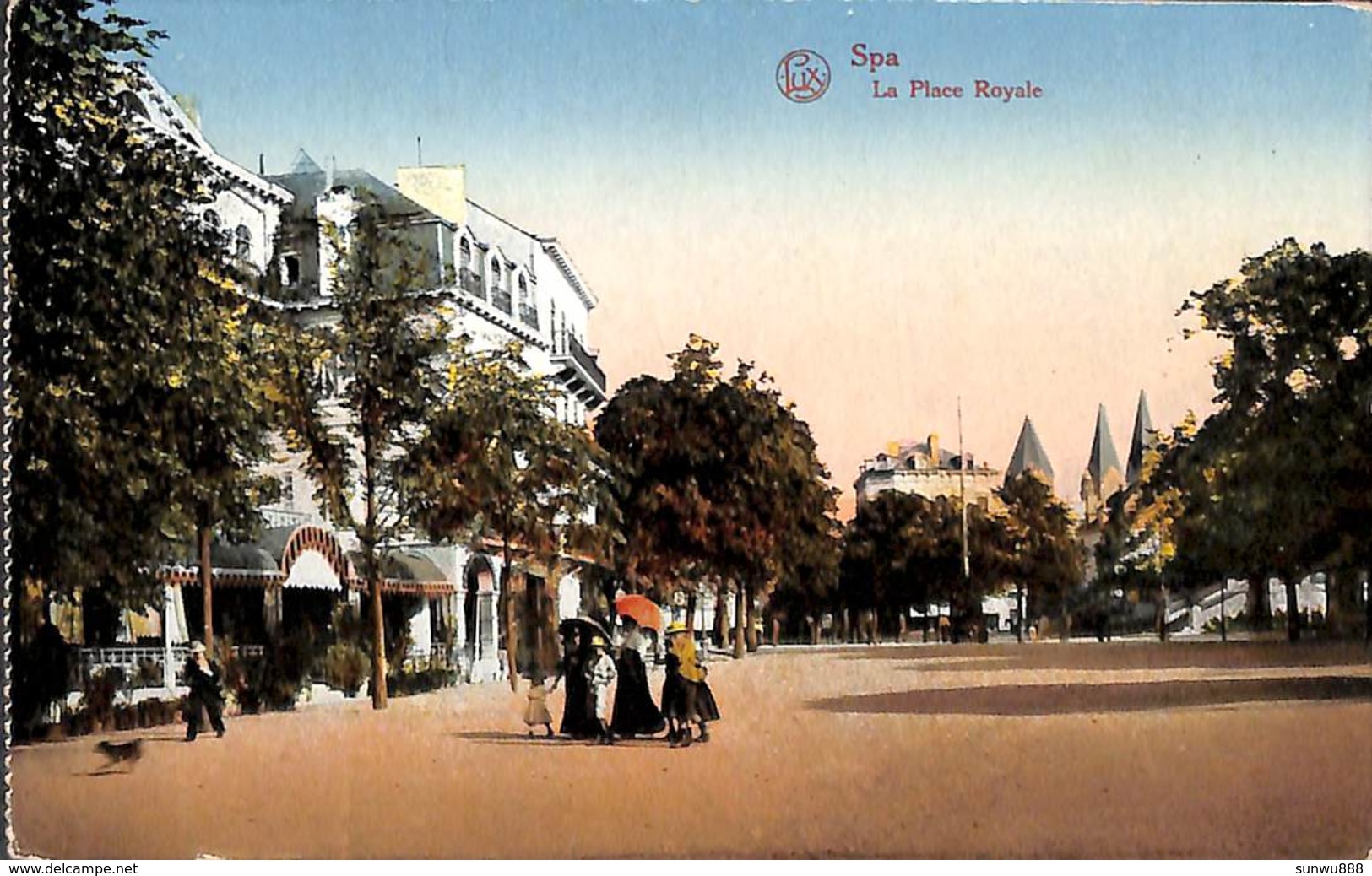 Spa - La Place Royale (animée, Colorisée, Lux, Feldpost) - Spa