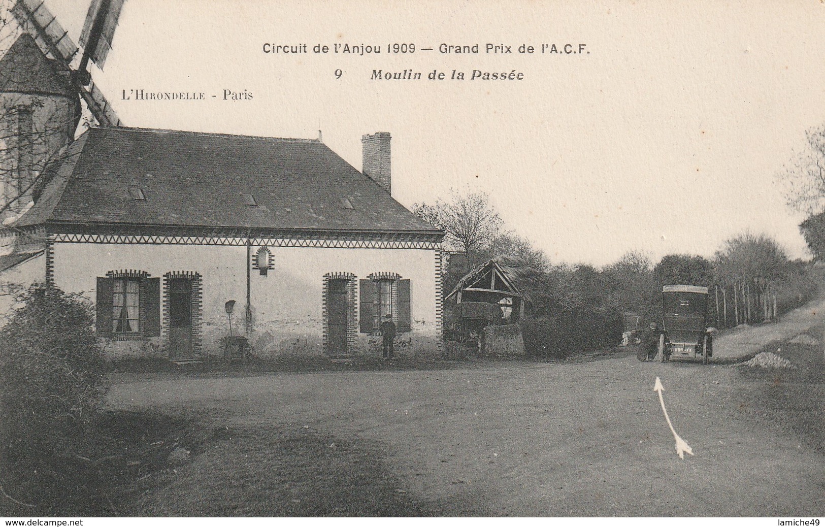 5 CPA Circuit De L’Anjou 1909 Moulin De La Passée Virages Candé De La Riotière Cornuaille - Altri & Non Classificati