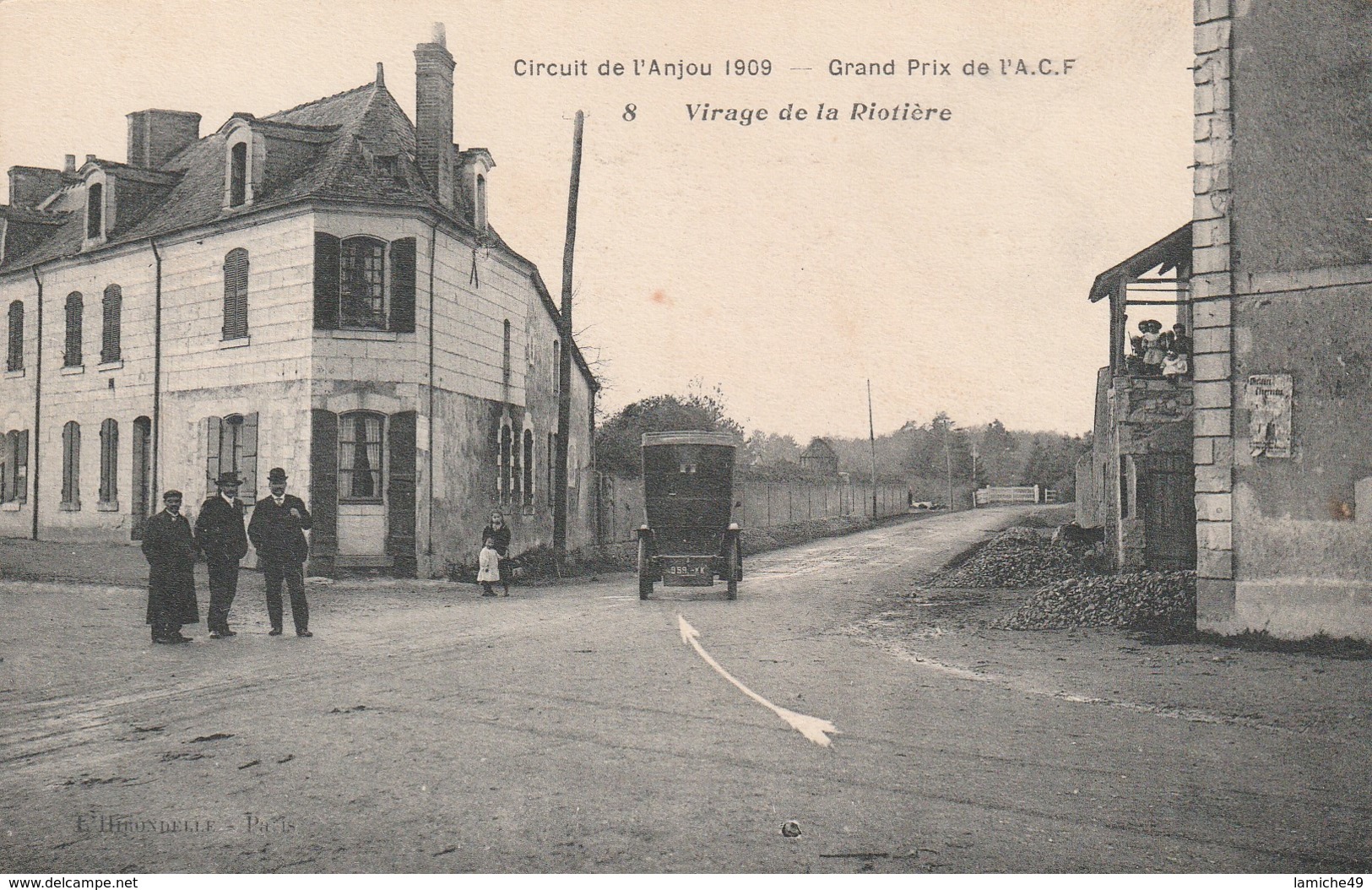 5 CPA Circuit De L’Anjou 1909 Moulin De La Passée Virages Candé De La Riotière Cornuaille - Altri & Non Classificati