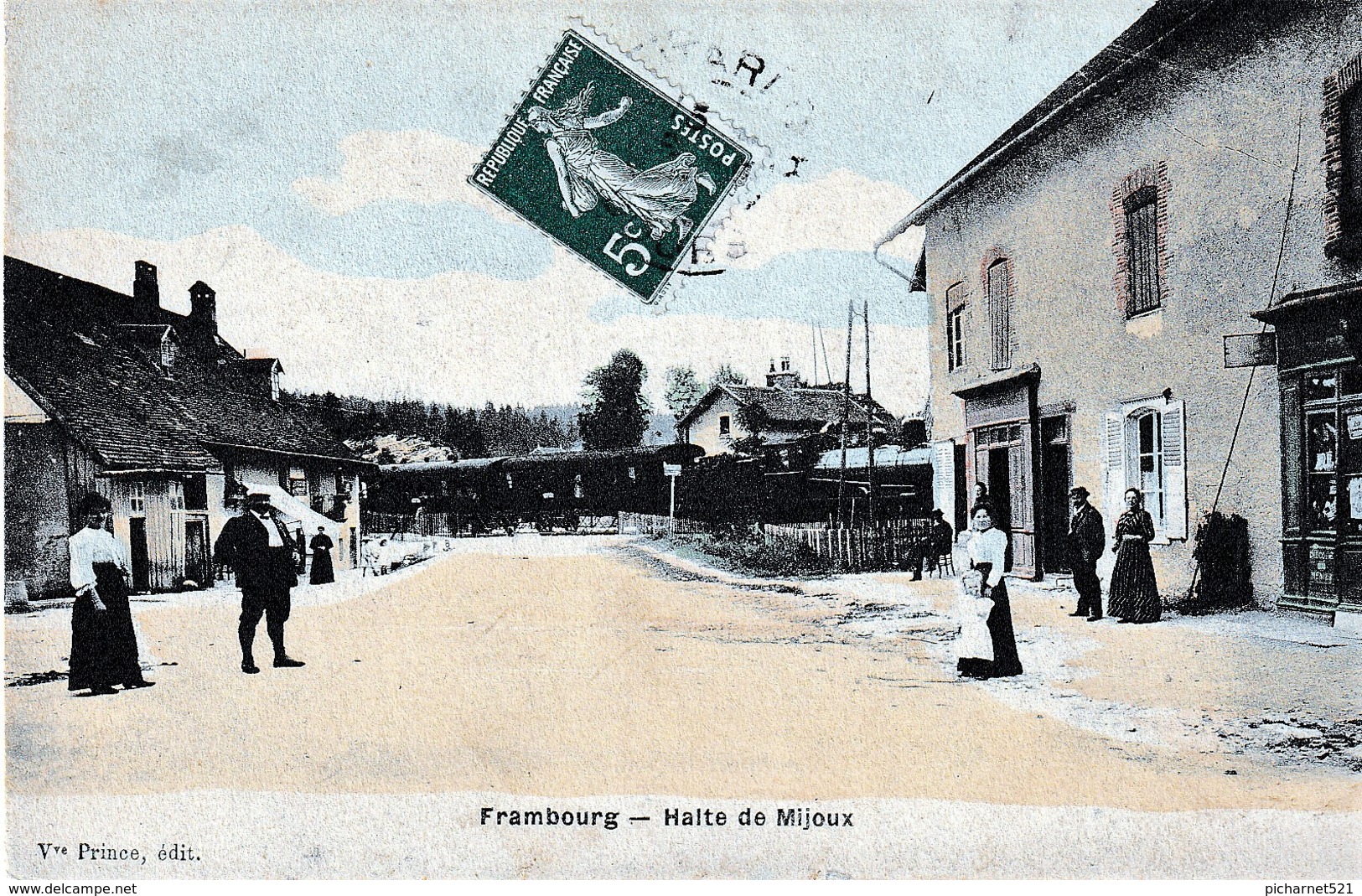 FRAMBOURG (Environs De Pontarlier) - Halte De Mijoux. Colorisée. Edit. Vve Prince. Circulée. Bon état - Pontarlier