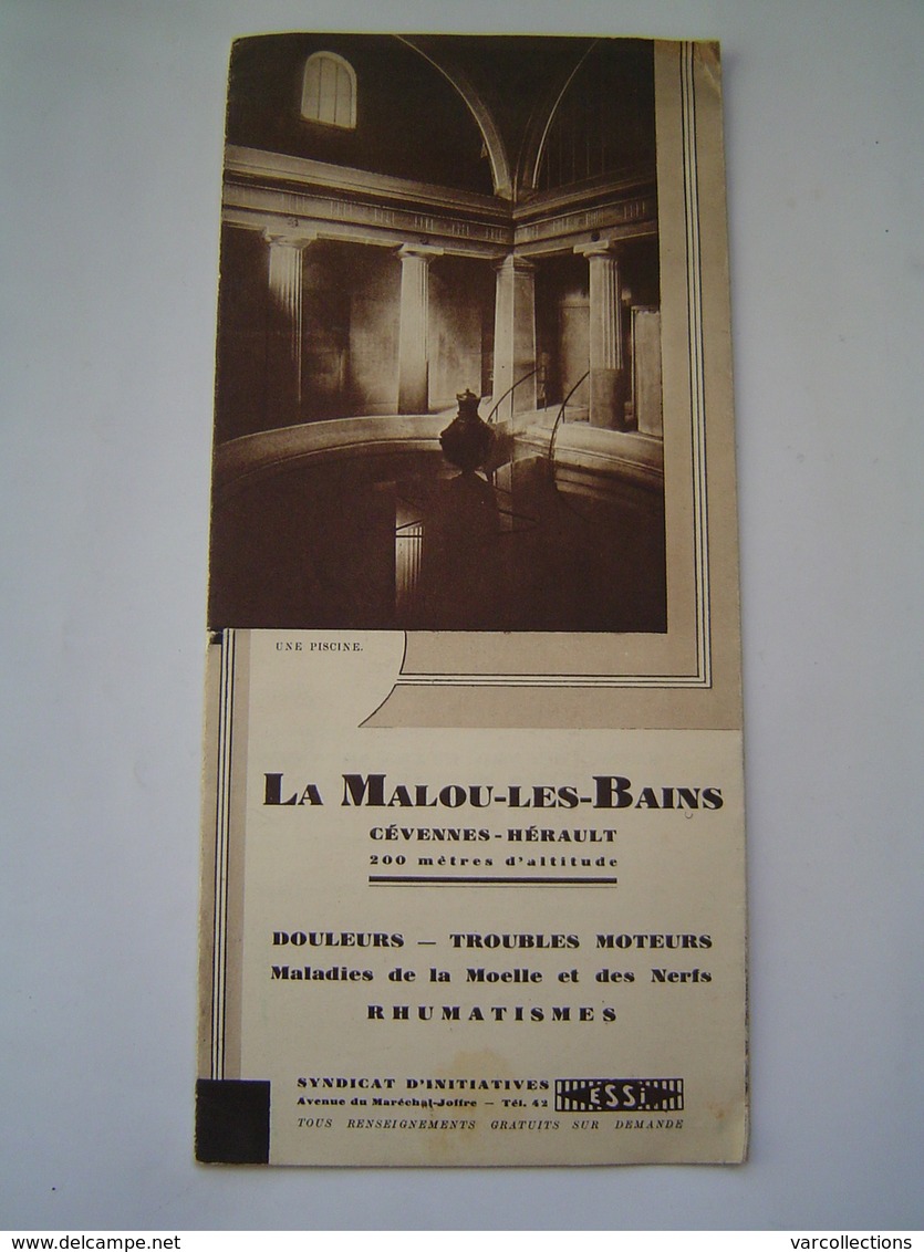 2 X DEPLIANT TOURISME 1937 : STATION THERMALE LAMALOU LES BAINS / HERAULT - Dépliants Touristiques