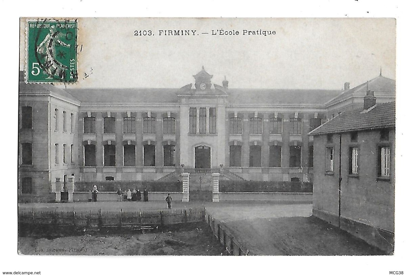 42  -  CPA  De  FIRMINY  -  L ' Ecole  Pratique  En  1910   (  Animée  ) - Firminy