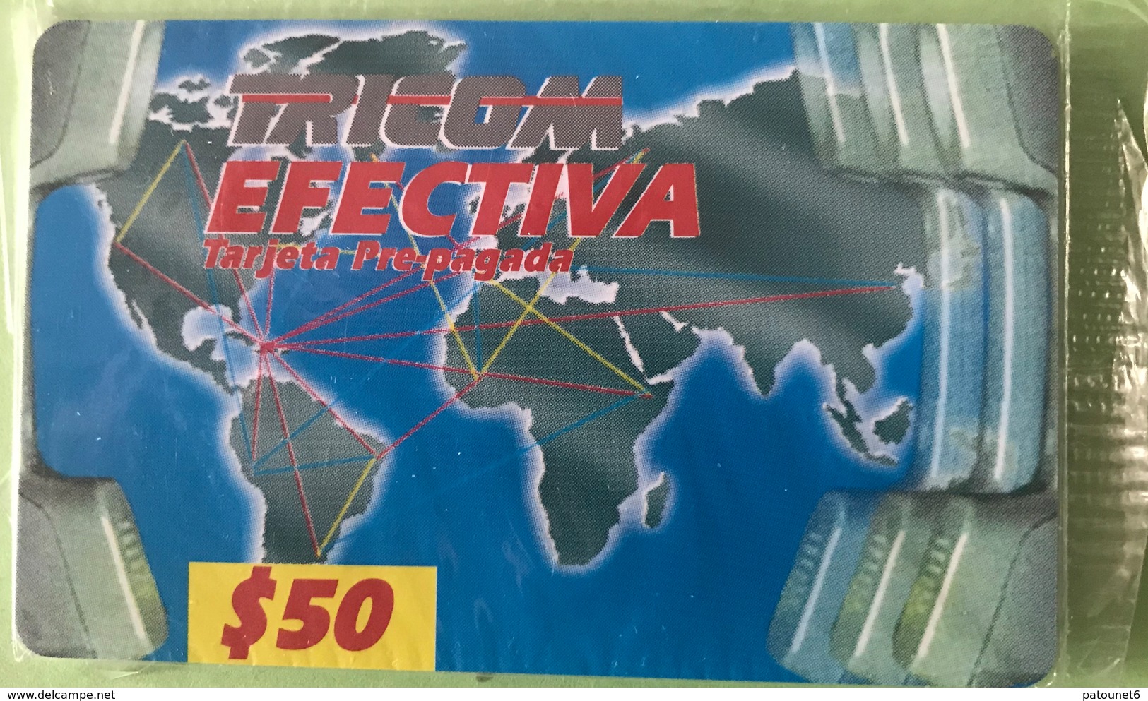 DOMINICAINE  -  Prepaid  -  TRICOM EFECTIVA  - $50 - Dominicana