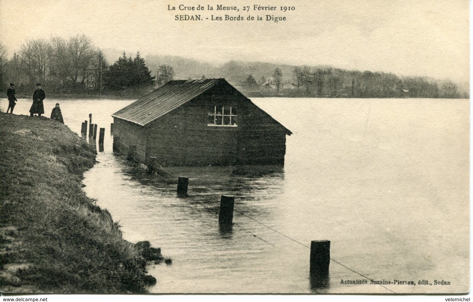 SEDAN. Crue 1910. Les Bords De La Digue - Sedan