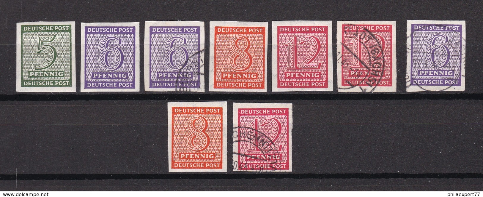 West-Sachsen - 1945 - Michel Nr. 116/119 X + 117/19 Y - Ungebr./Postfrisch/Gest. - 50 Euro - Other & Unclassified