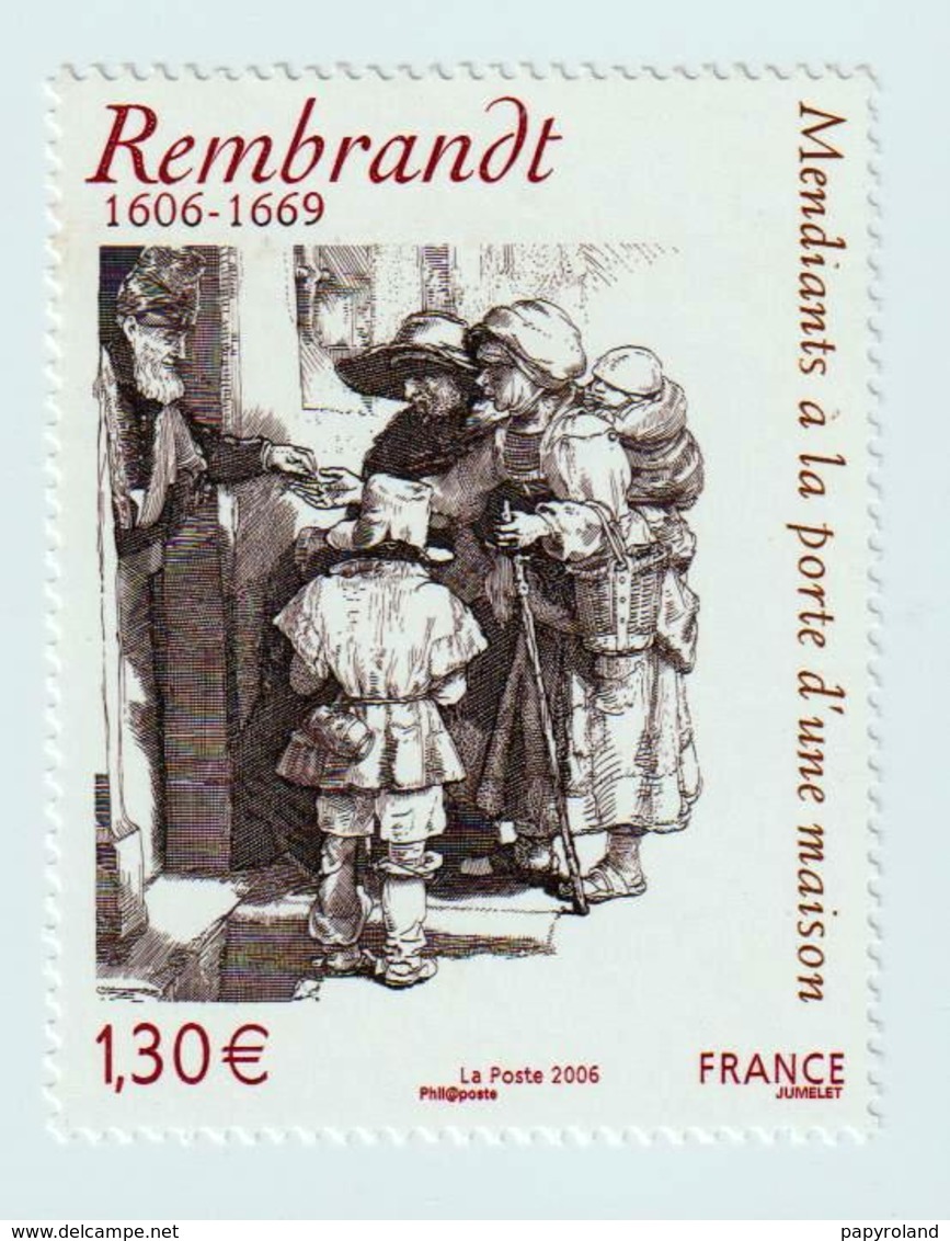 TIMBRE - 2006  - Série Artistique ,Rembrandt -  N° 3984  - " Mendiants à La Porte D'une  Maison  "   Neuf Sans Charnière - Neufs