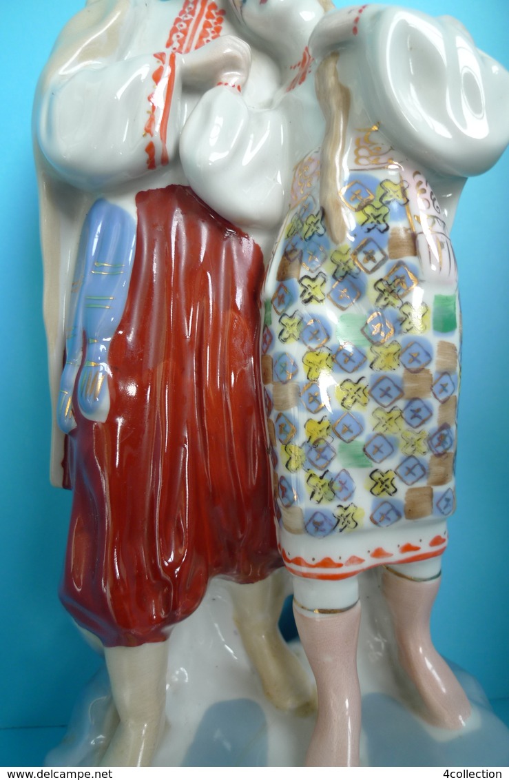 USSR Soviet Porcelain Couple I Love Woman Man Costumes Polonne Polonnoe FIGURINE - Sonstige & Ohne Zuordnung