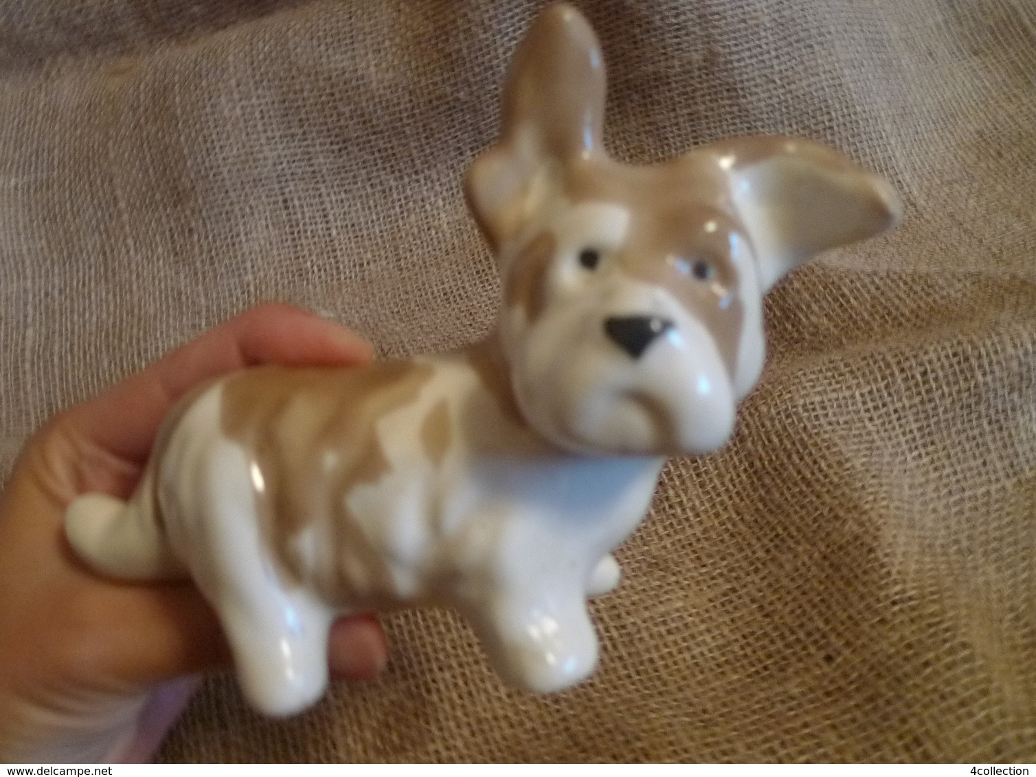 VTG USSR Soviet Konstantinovka DOG PUPPY Collectibles animals figurine marked