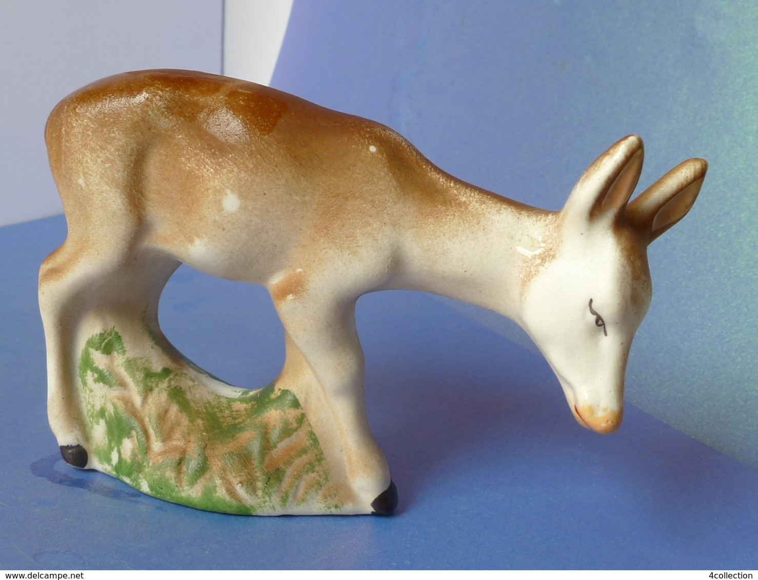 Antique Latvia Porcelain Bisque Figurine Animal Roe Deer Donkey Collectibles