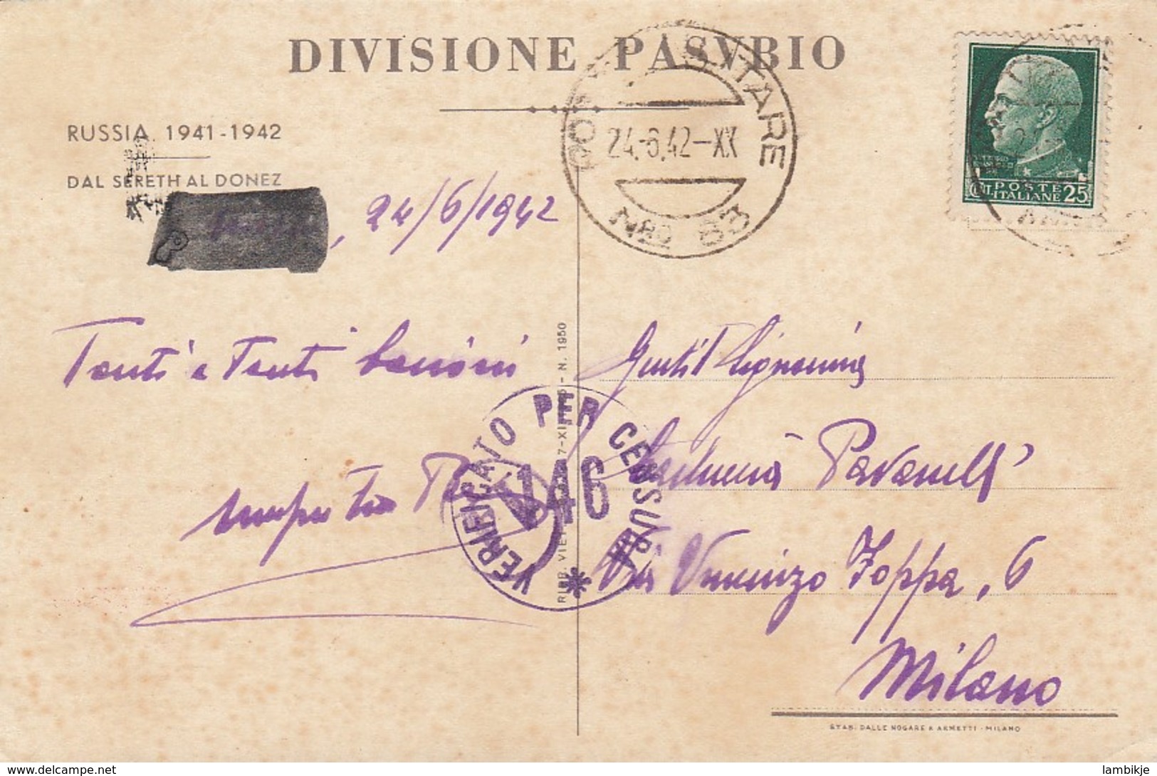 Italien Feldpost Propaganda Postkarte 1940-45 - Altri & Non Classificati