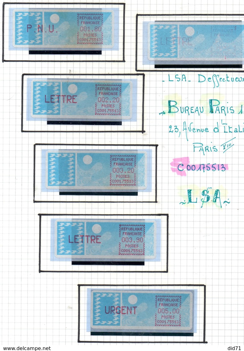 Vignettes  LSA  - Bureau Paris 13 -  C00175513 - 1981-84 LS & LSA Prototipos