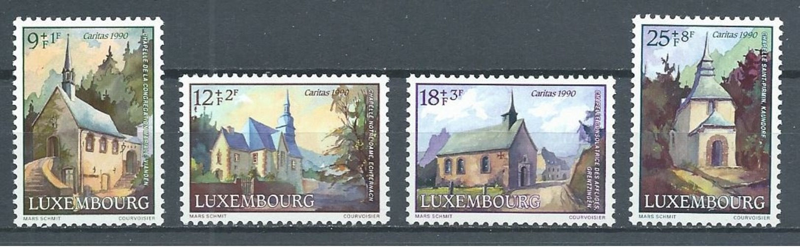 Luxembourg YT N°1209/1212 Chapelles Neuf ** - Ungebraucht