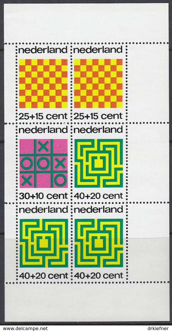 NIEDERLANDE Block 12, Postfrisch **, Gesellschaftsspiele 1973 - Bloks