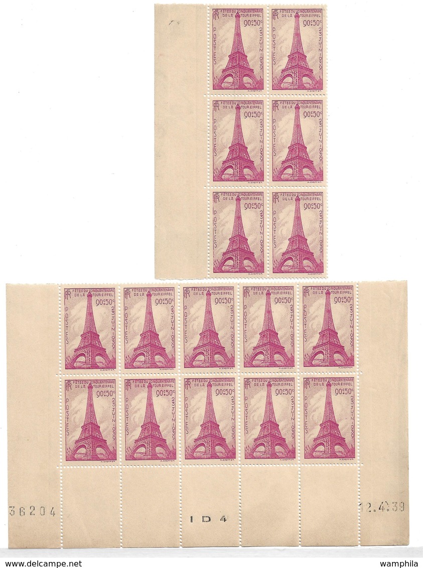 France N°429** Fragments De Feuille, 16 Timbres  Cote 272€ - Feuilles Complètes