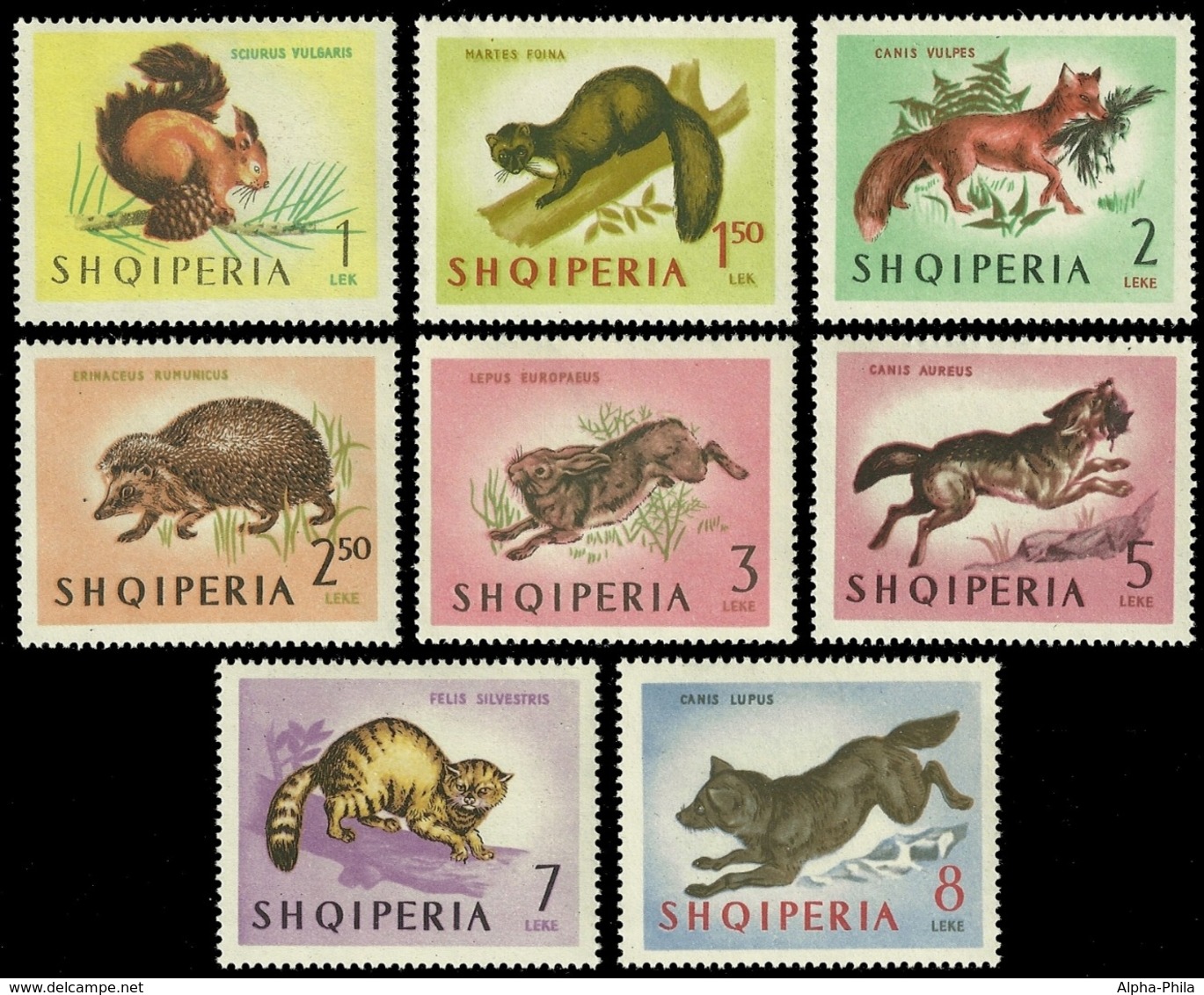 Albanien 1964 - Mi-Nr. 815-822 ** - MNH - Wildtiere / Wild Animals - Albanien