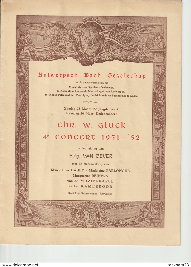 Antwerpsch Bach Gezelschap 4de Concert 1951-1952 - Theater