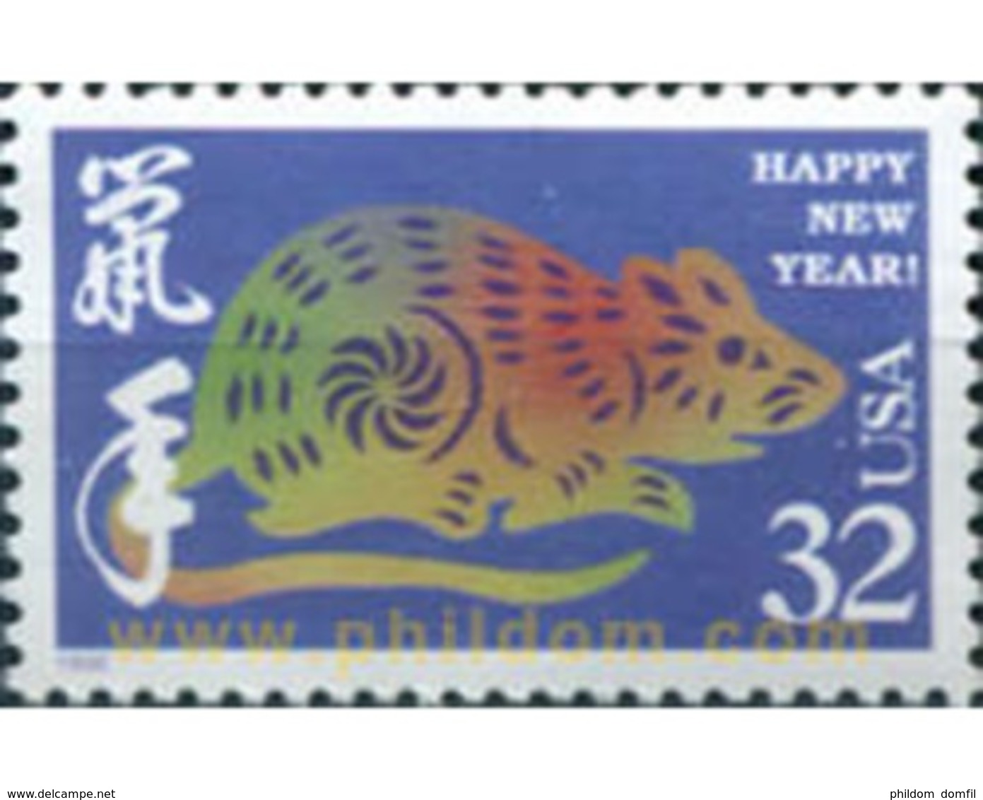 Ref. 311265 * MNH * - UNITED STATES. 1996. NEW YEAR OF THE RAT . AÑO DE LA RATA - Unused Stamps