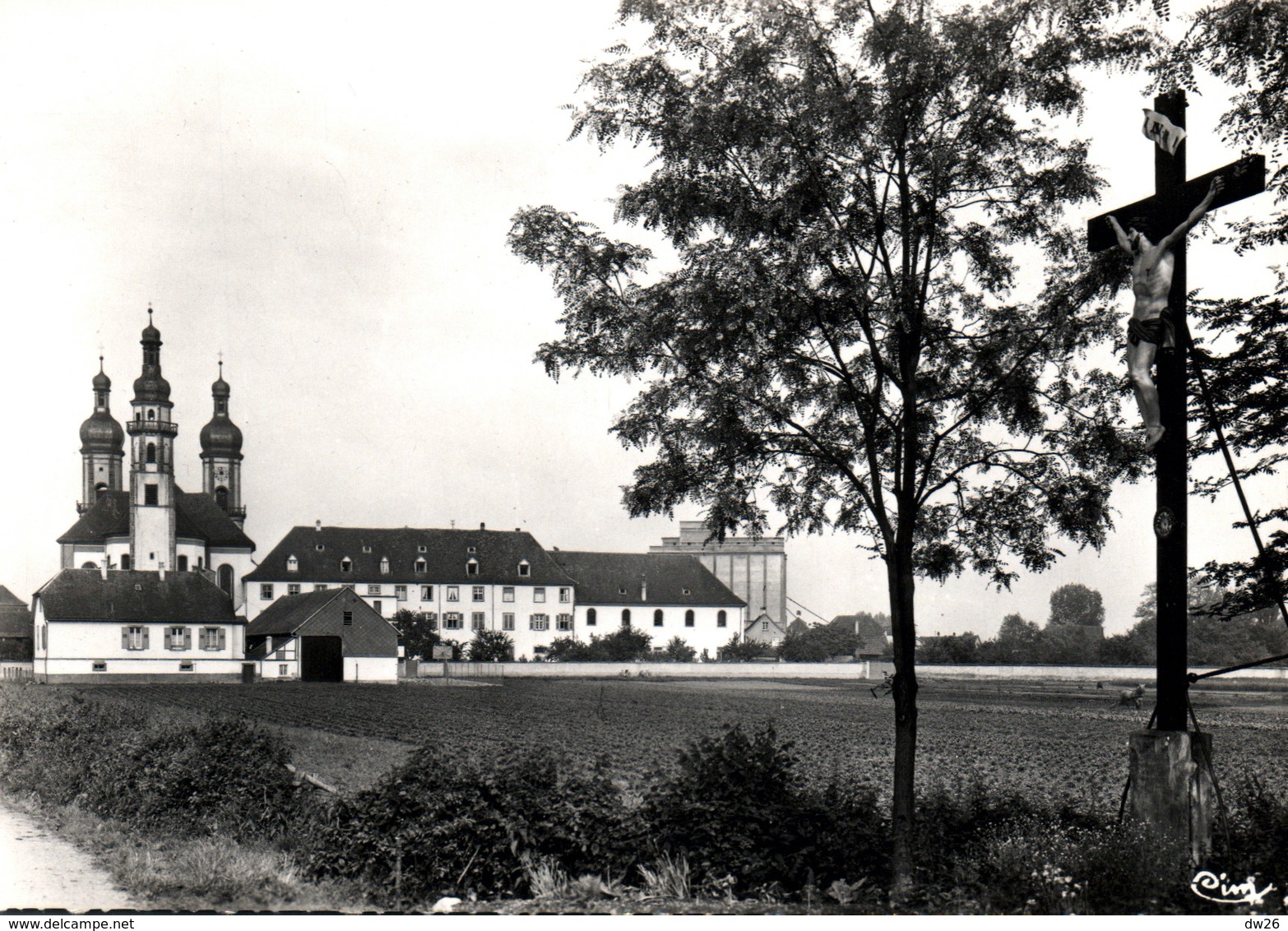 Ebersmunster: Eglise Et Orphelinat St Joseph, Crucifix - Edition Combier, Carte CIM N° 2 Non Circulée - Ebersmunster