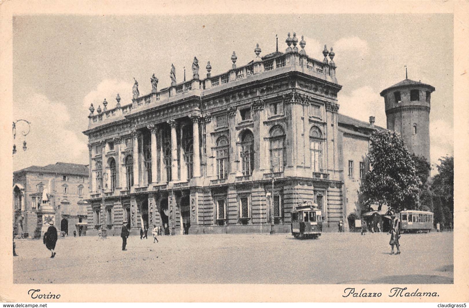 1116 "TORINO -PALAZZO MADAMA "ANIMATA TRAM 14  CARTOL ORIGINALE - Castello Del Valentino