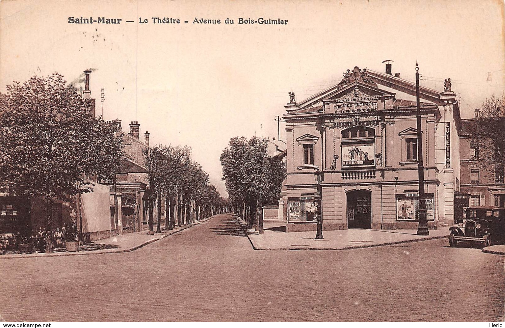 SAINT-MAUR (94) - Avenue Du Bois-Guimier En 1937 - Le Théâtre - A L'Affiche "Le Père Lampion" De Christian-Jaque - - Saint Maur Des Fosses