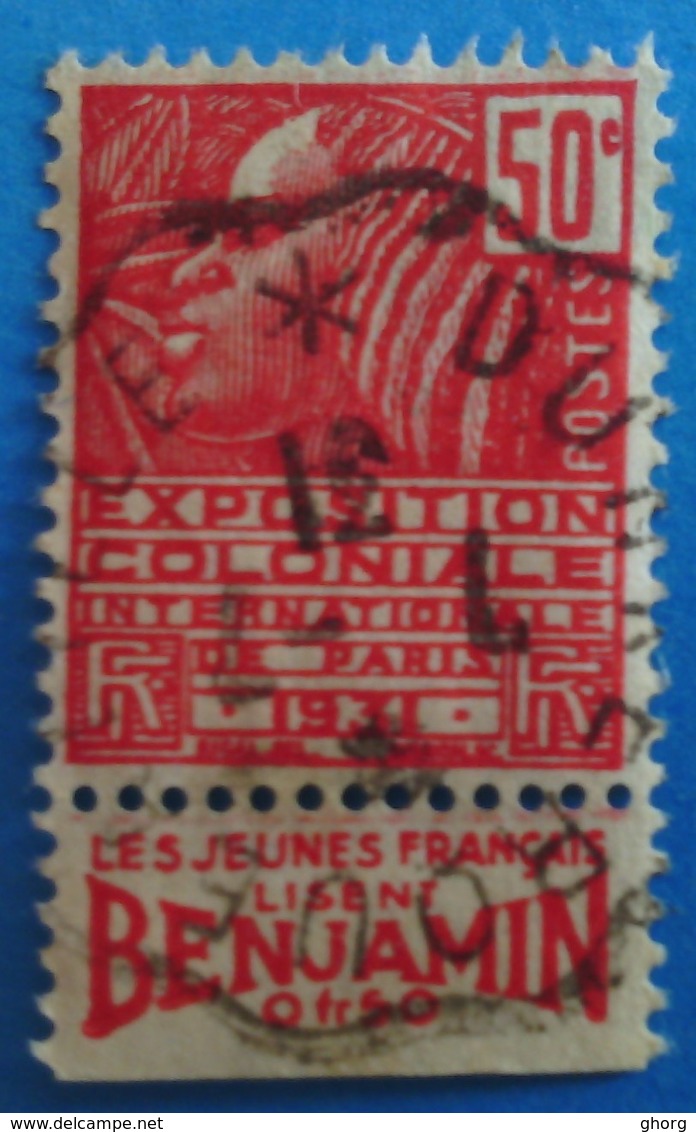 France 1930 : Exposition Coloniale Internationale De Paris Avec Bande Publicitaire N° 272b Oblitéré - Oblitérés