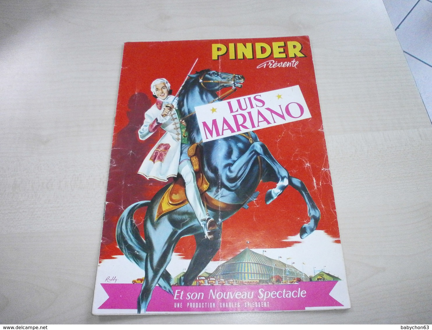 Ancien Programme CIRQUE PINDER   Avec En 2ème Partie LUIS MARIANO - Programme