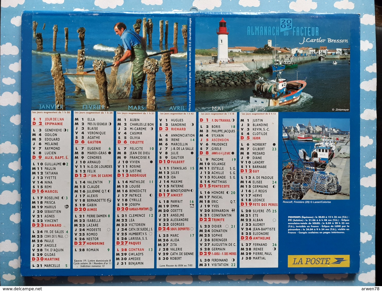 CALENDRIER DU FACTEUR ALMANACH MER ET TERRE 2005 - Grand Format : 1991-00